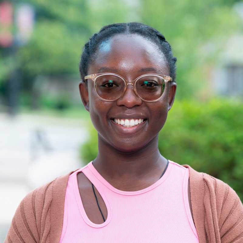 Image of Stefanie Boakye in light colored blouse on natural background