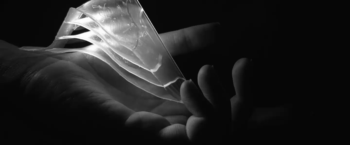 A translucent model in the palm of a hand