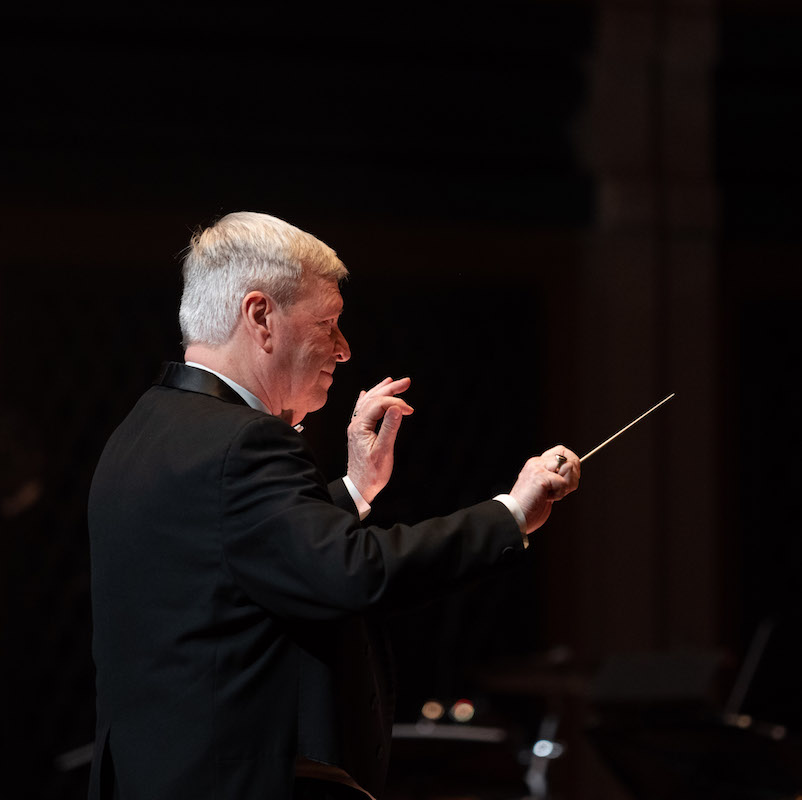 Gregg conducts during performance of "Christmas at Belmont"