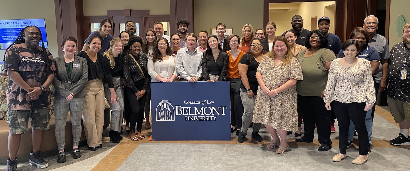 Group picture of Belmont law students