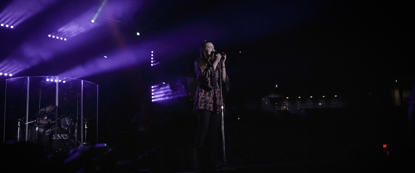 Layne performing in the 2019 Christian showcase