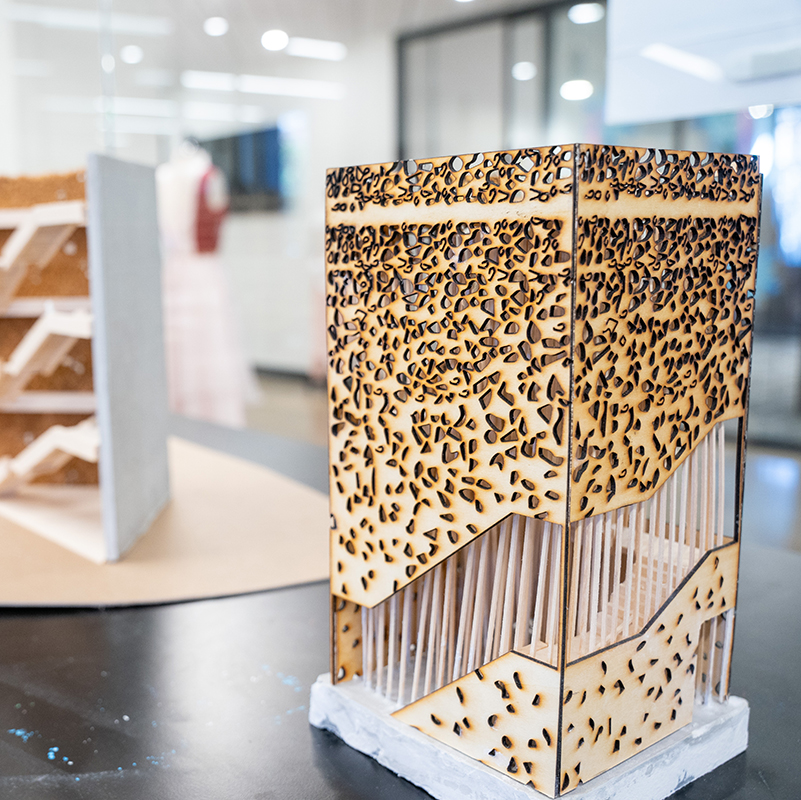 architectural model made with a laser cutter