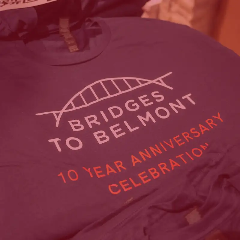 Bridges to Belmont Anniversary t-shirt