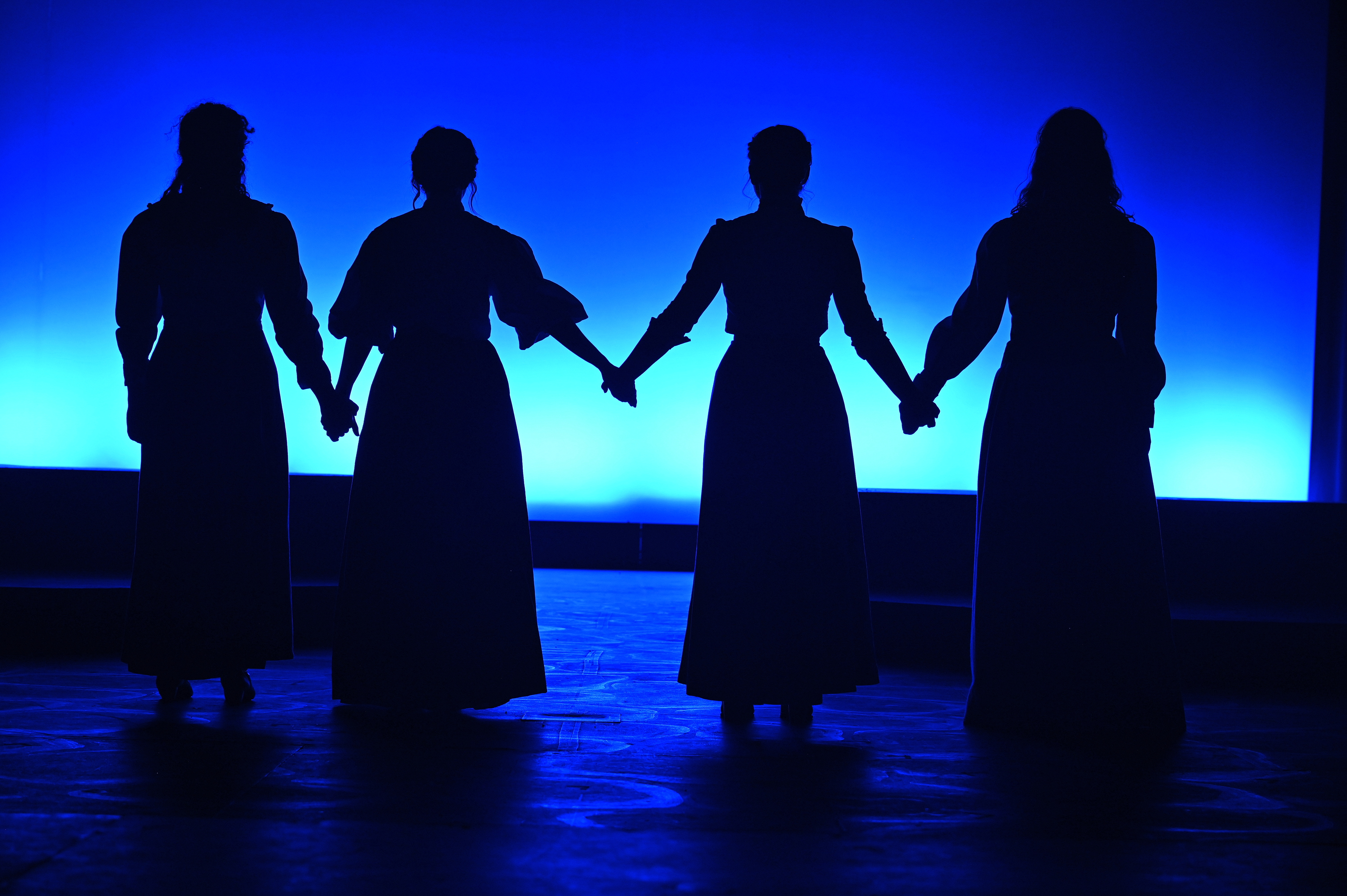 Blue Stockings performed by theatre students on stage