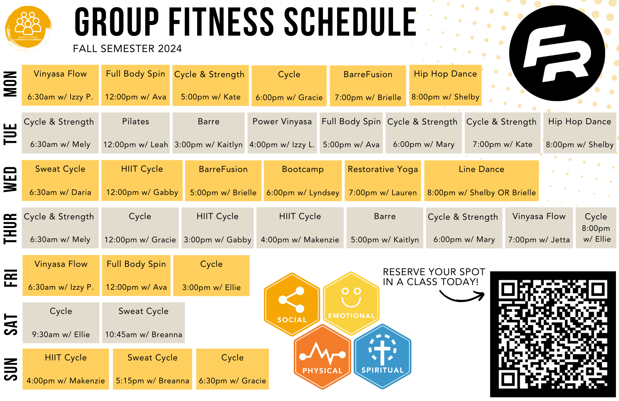 Group Fitness Schedule