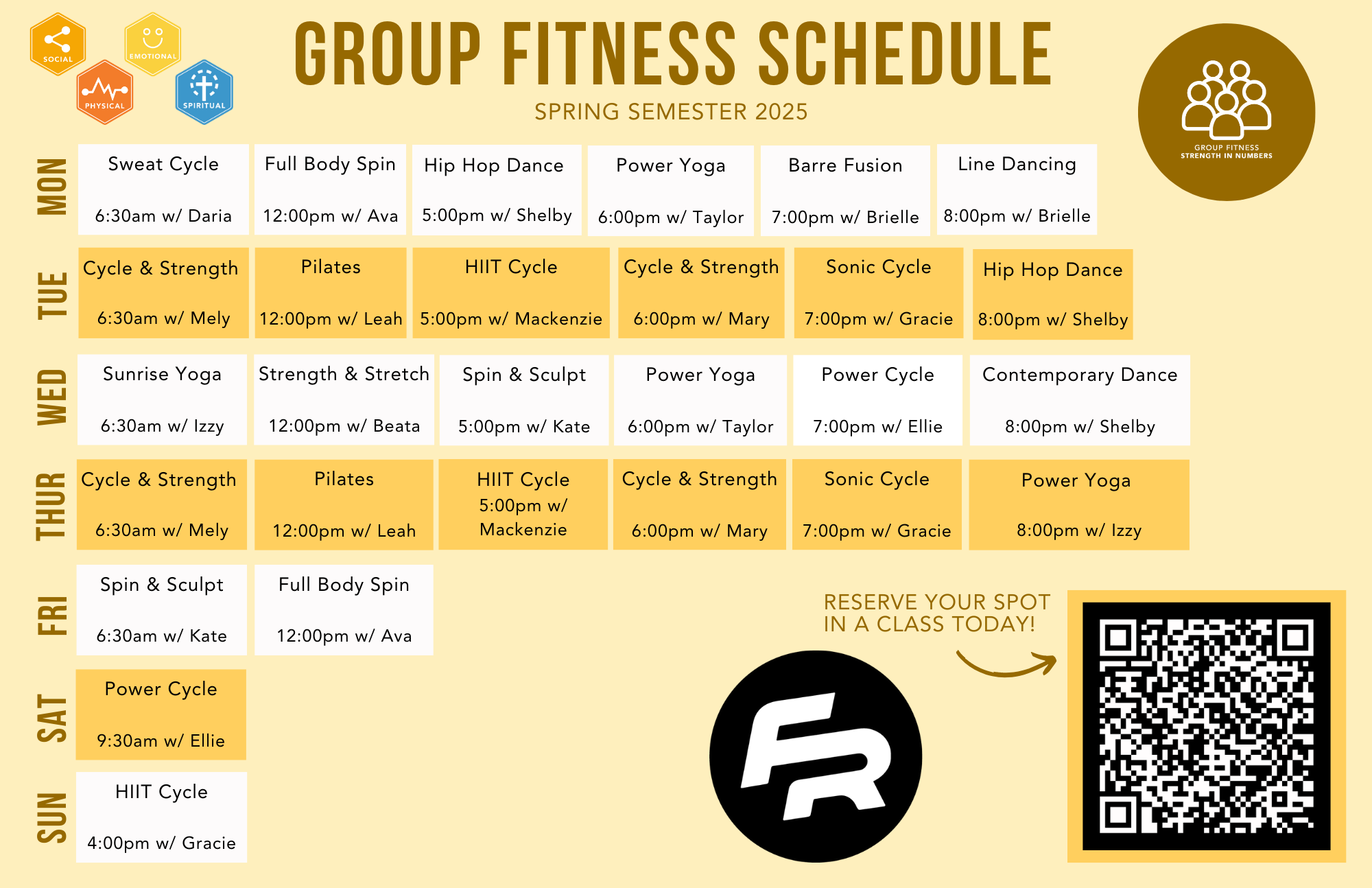 Group Fitness Schedule