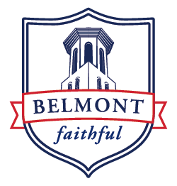 Belmont Faithful logo, celebrating Belmont's loyal annual donors
