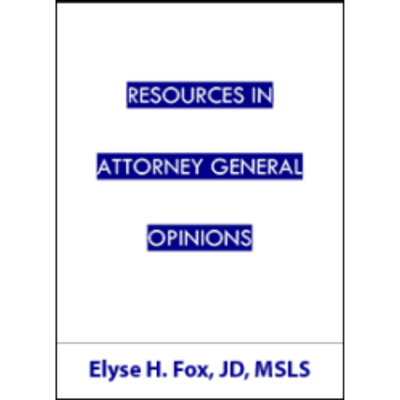 Cover Art for Resources in Attorney General Opinions