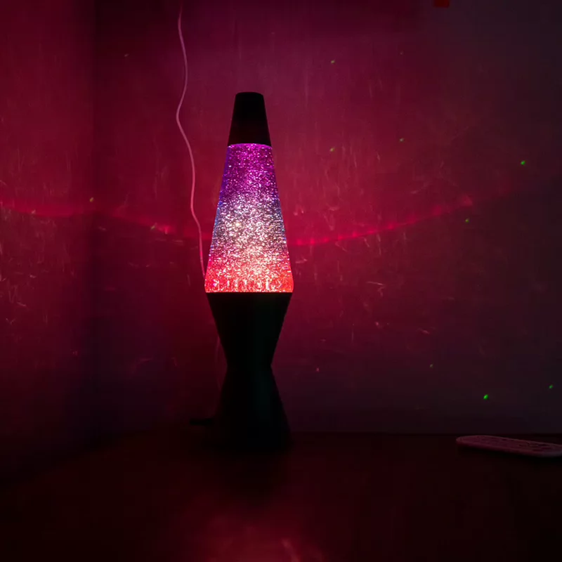 A lamp with soothing light in the sensory room.