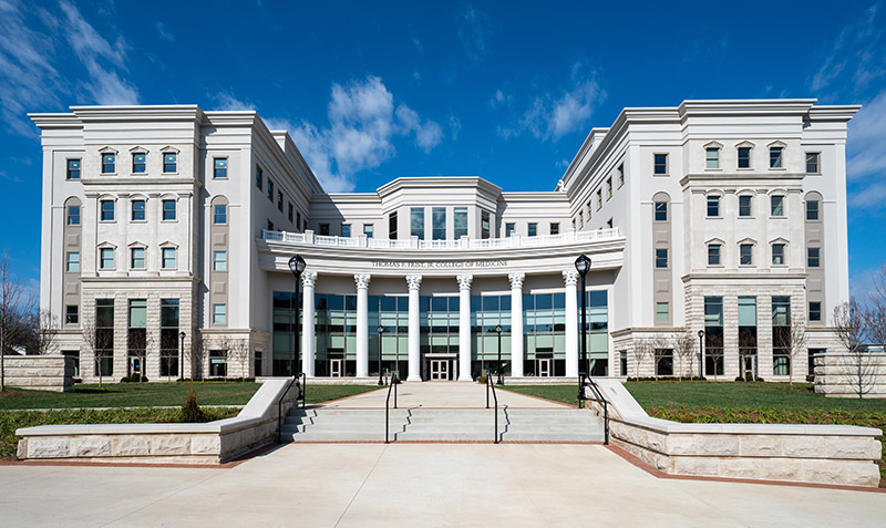 College of Medicine building from the Acklen street side on a sunny day