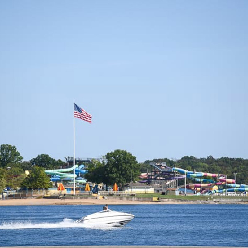 A boat on Percy Priest lake