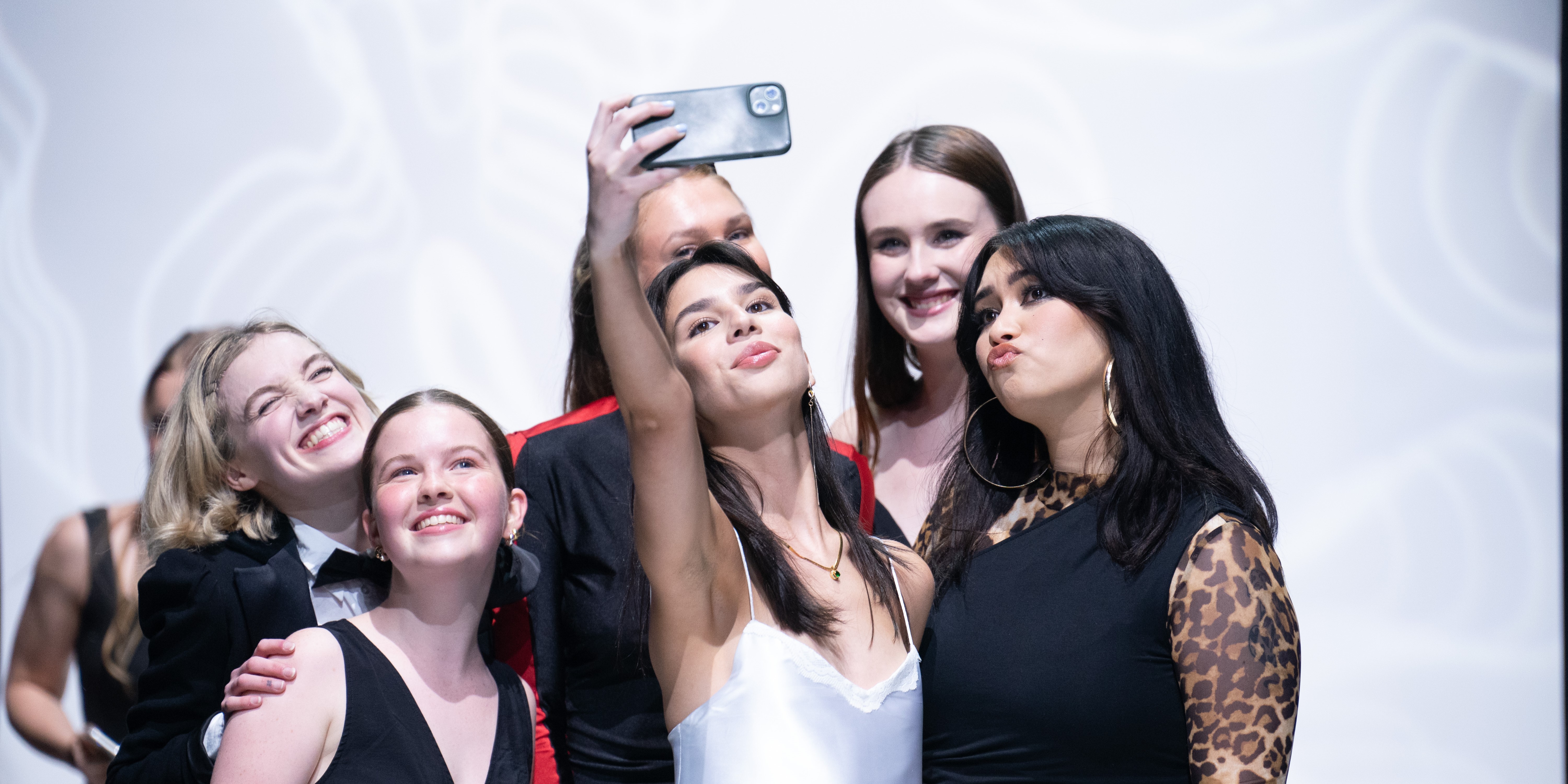 Fashion Design students smiling together for a selfie