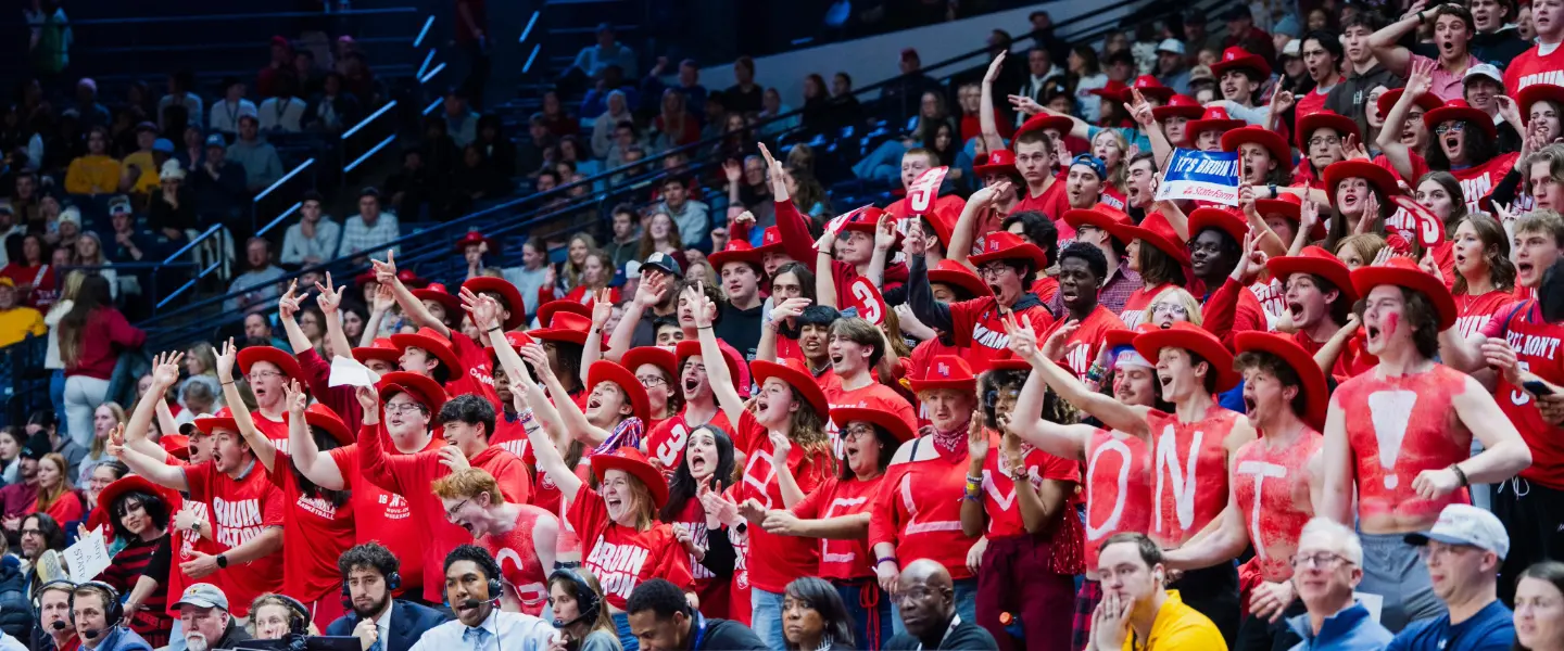 a lively crowd at a basketball game