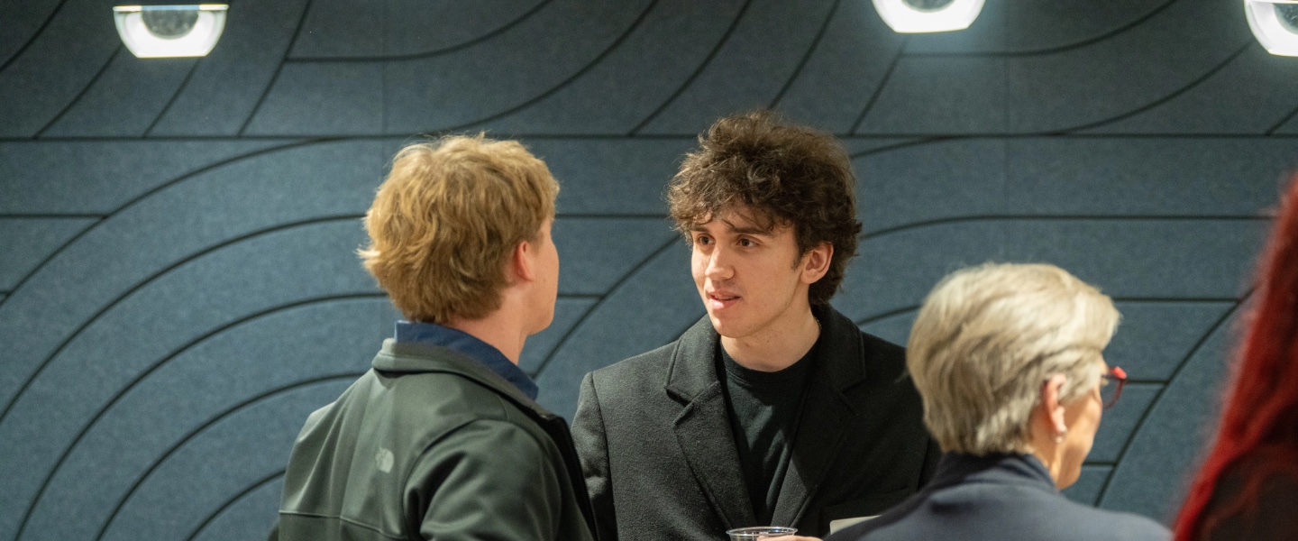 Two students networking