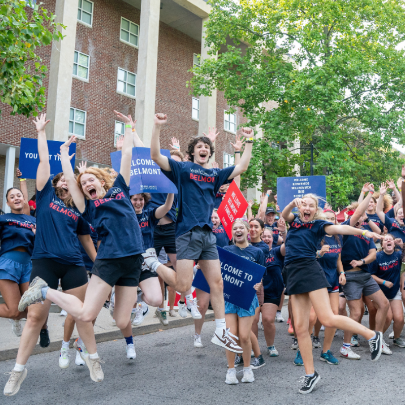 TT leaders jump up and down for move-in day