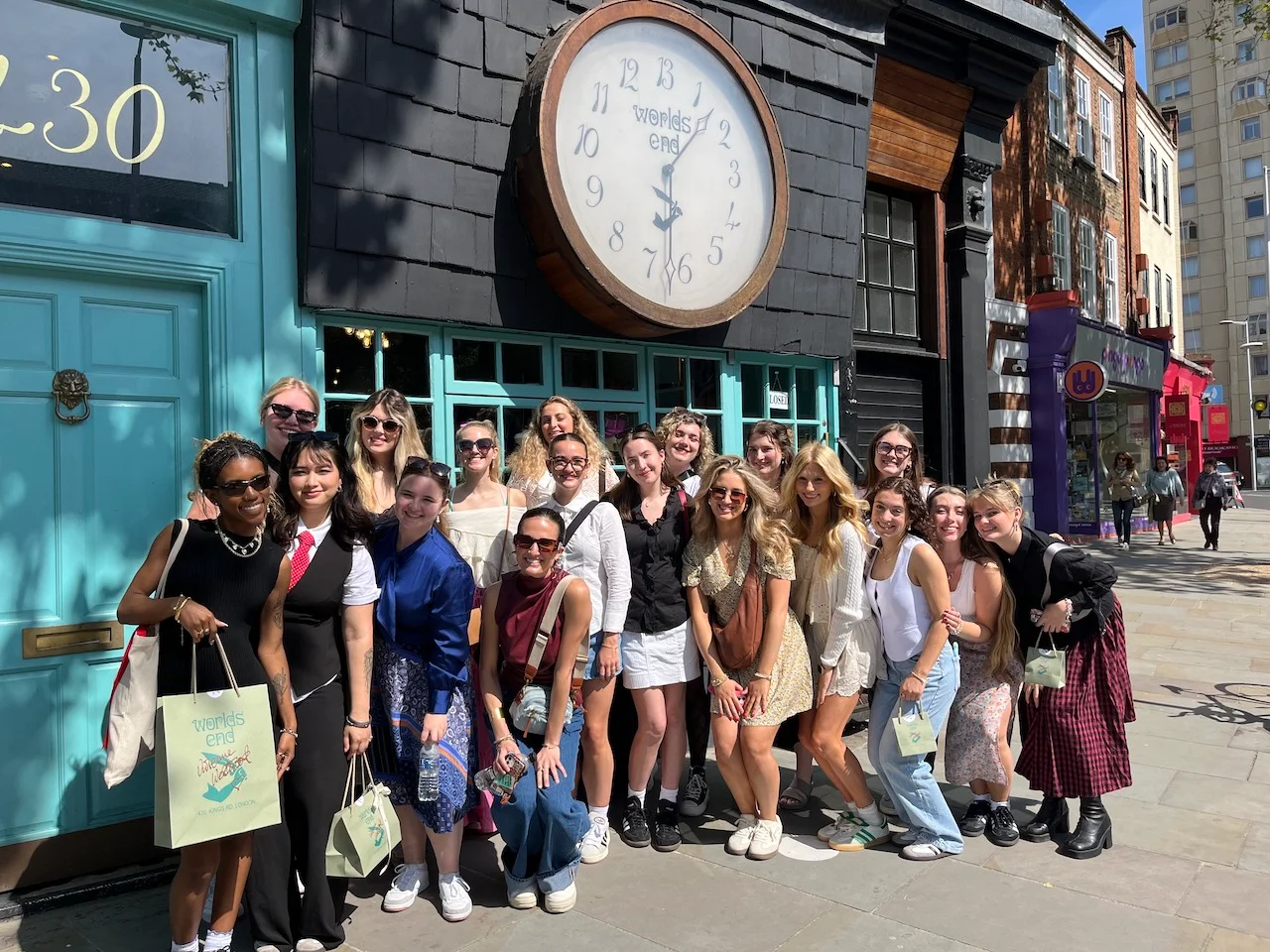 Students gathered for fashion Maymester
