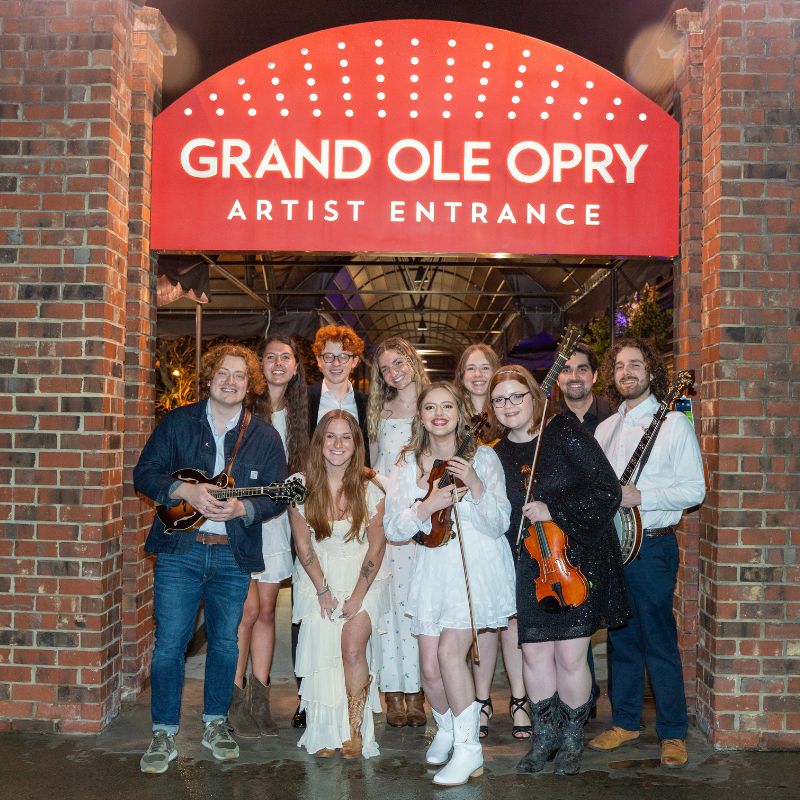 Bluegrass Ensemble after performing at Belmont at the Opry