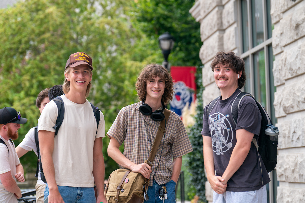 Three male students