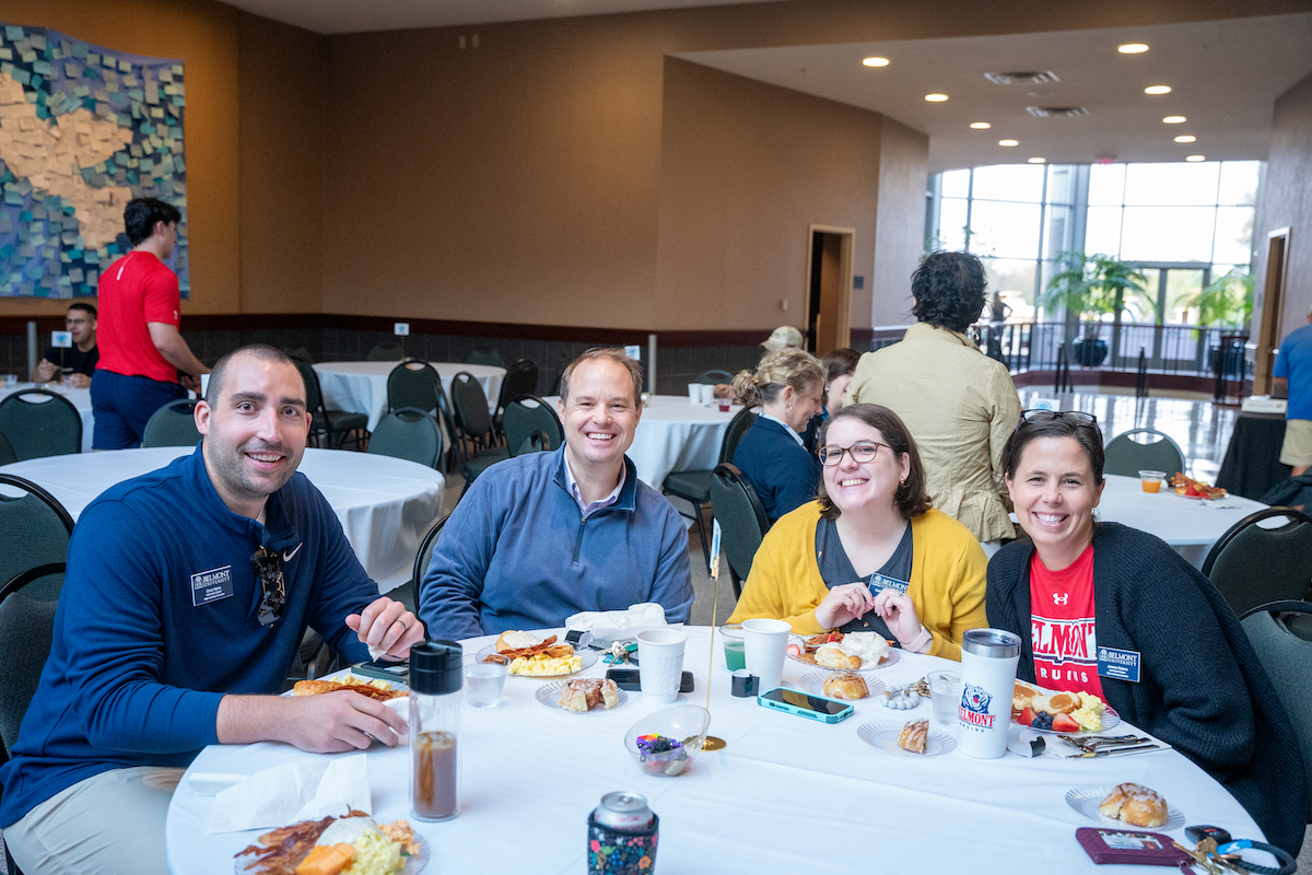 Belmont employees at breakfast