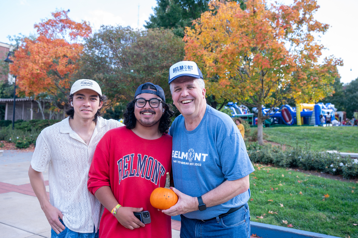 Students with President Jones