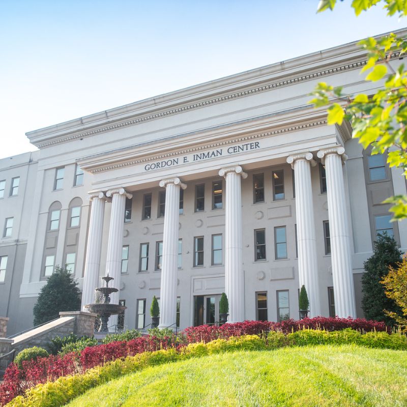 Outside of the Inman College of Nursing building