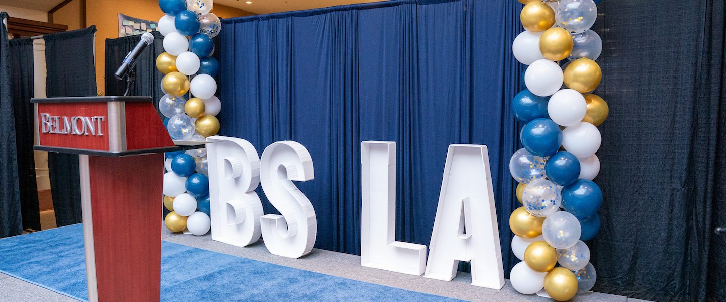 BSLA letters and stage