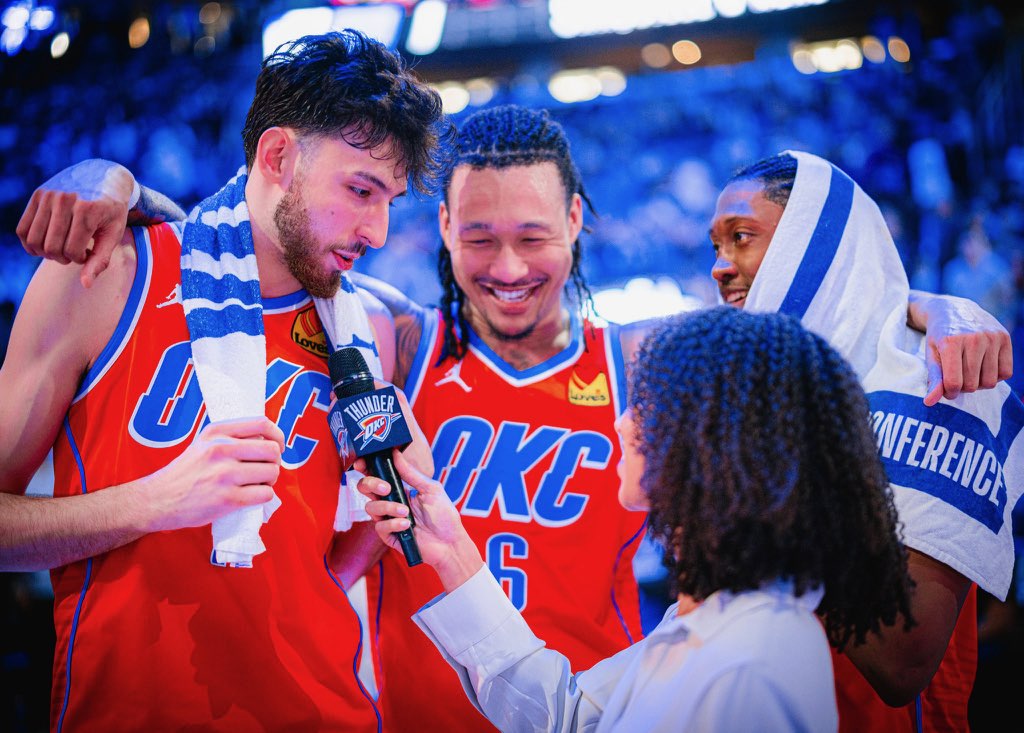 Lawson interviewing two OKC players