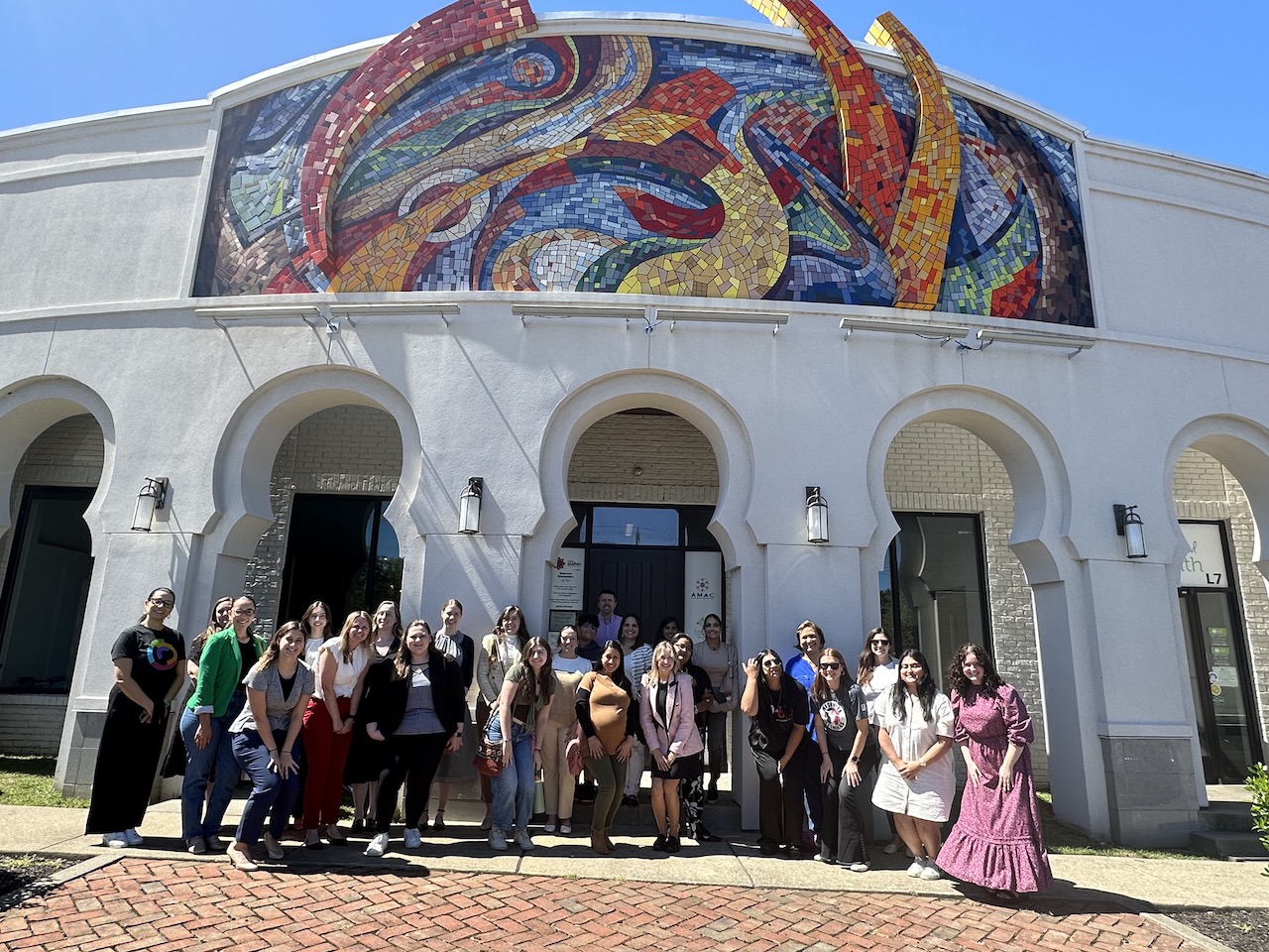 Students outside of Casa Azafran