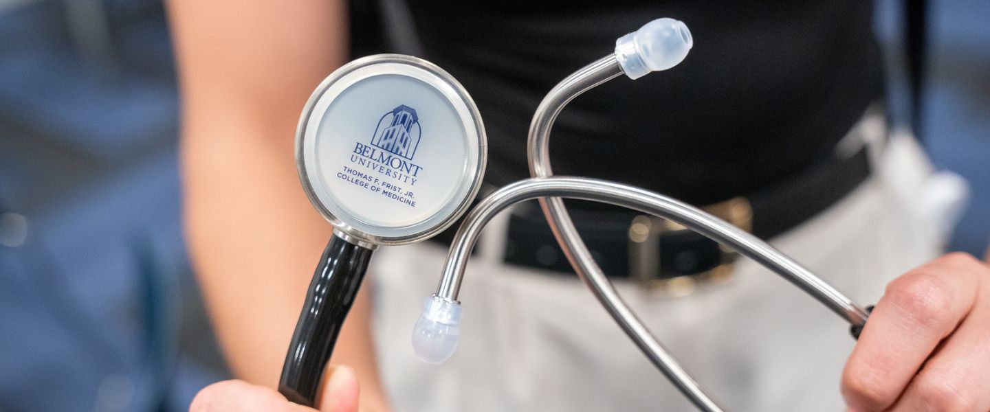 A Thomas F. Frist, Jr. College of Medicine branded stethoscope