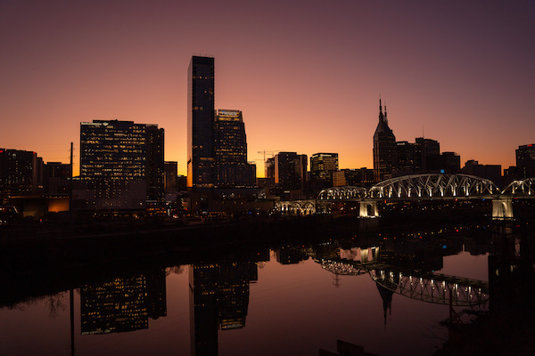 Nashville evening skyline