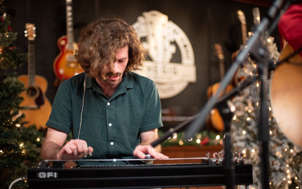 Lucas Rennie plays pedal steel guitar