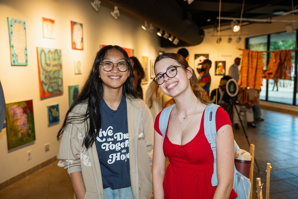 Smiling faces at the closing reception