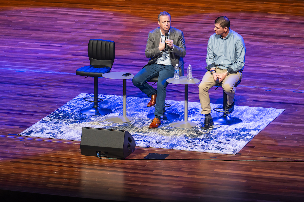 Chris MacKay and  Jake Rademacher on stage