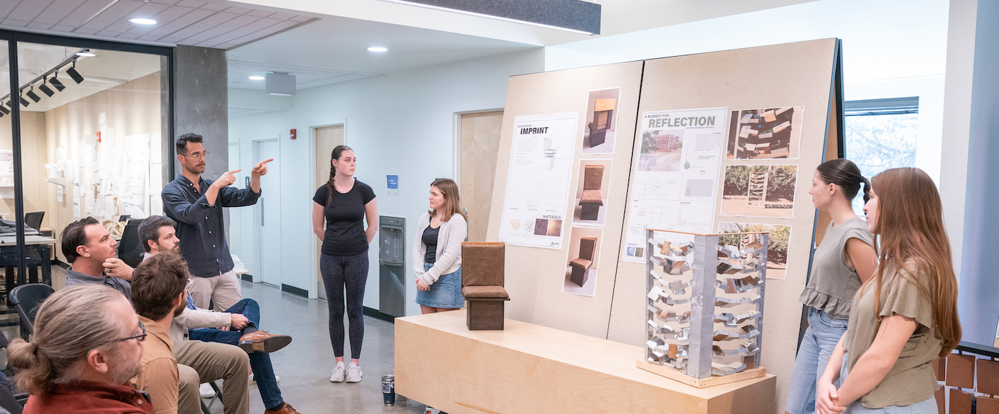 Local architect works with O'More students on their presentation