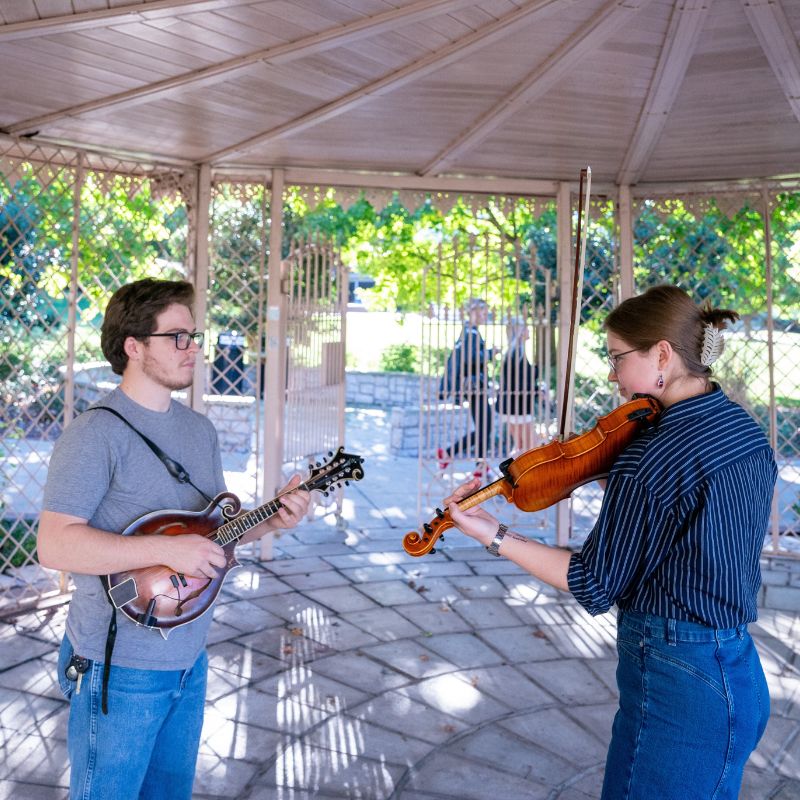 Students playing music at Belmont University