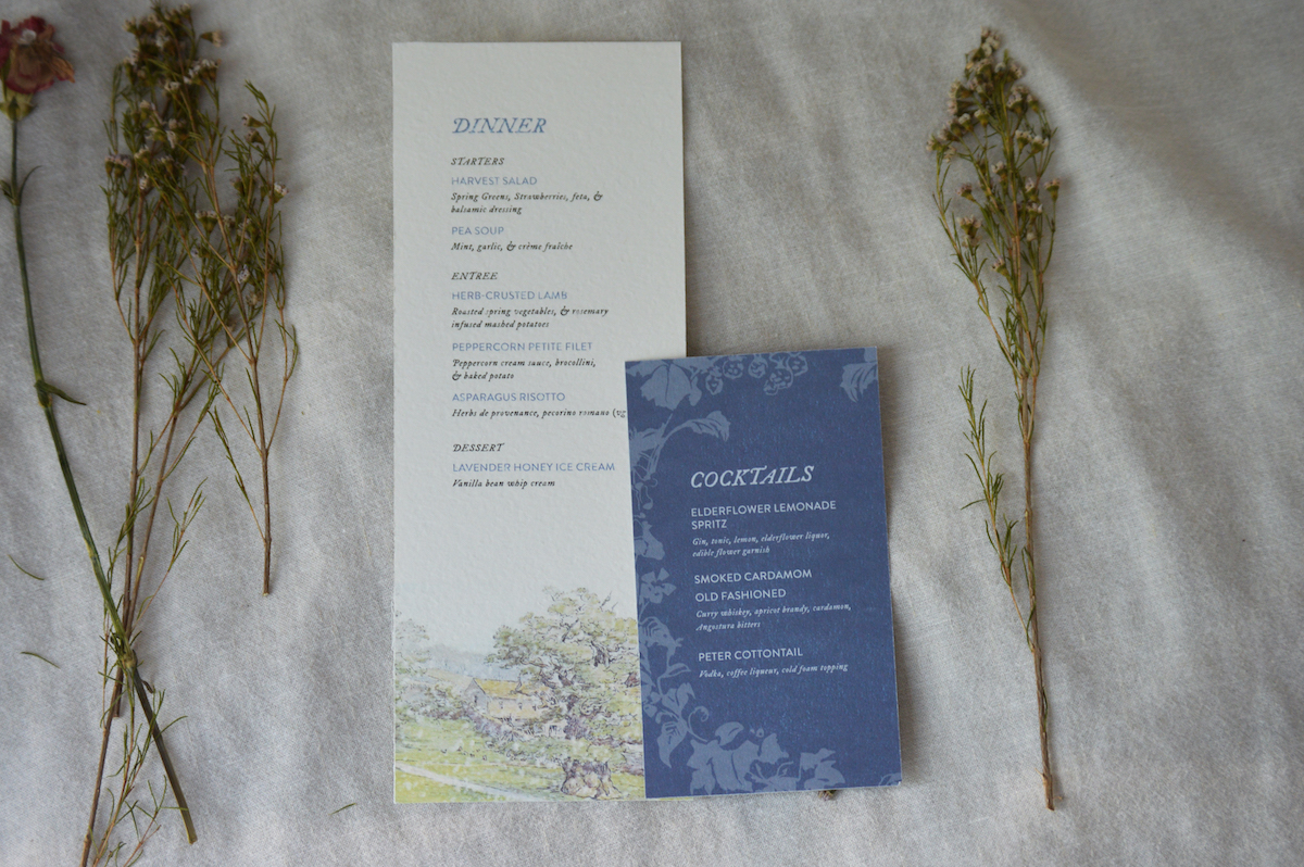 Frist Gala menu