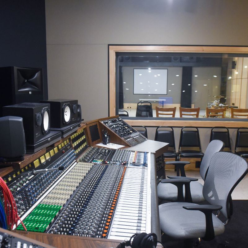 Recording studio on campus