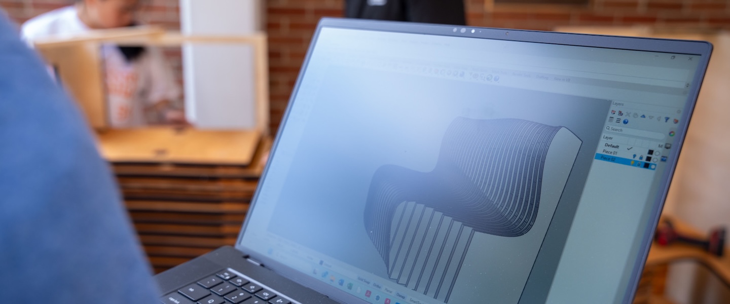a laptop screens showing a graph
