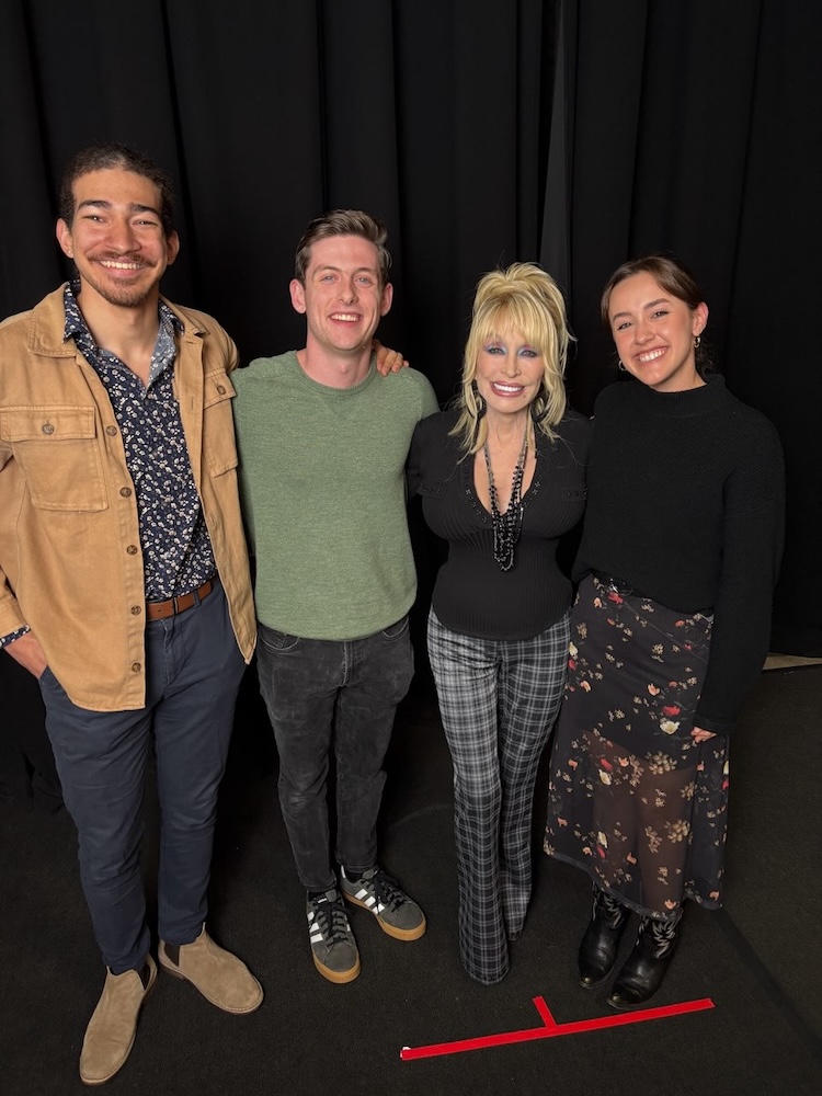 Hudson and other fellows with Dolly Parton