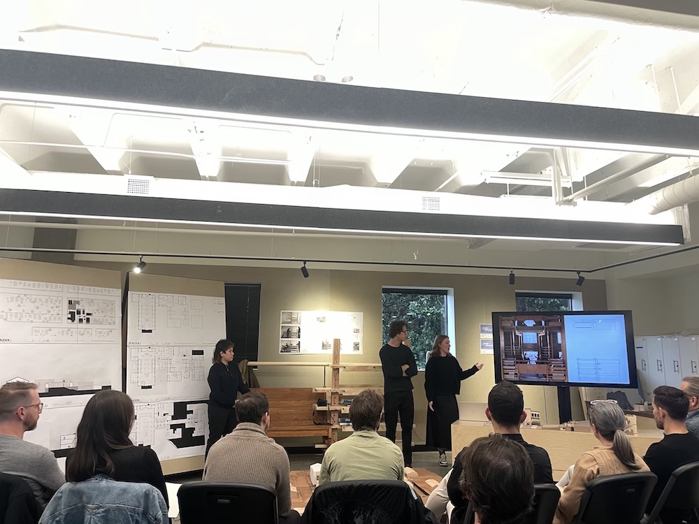 O'More student group presents to a jury of professional designers