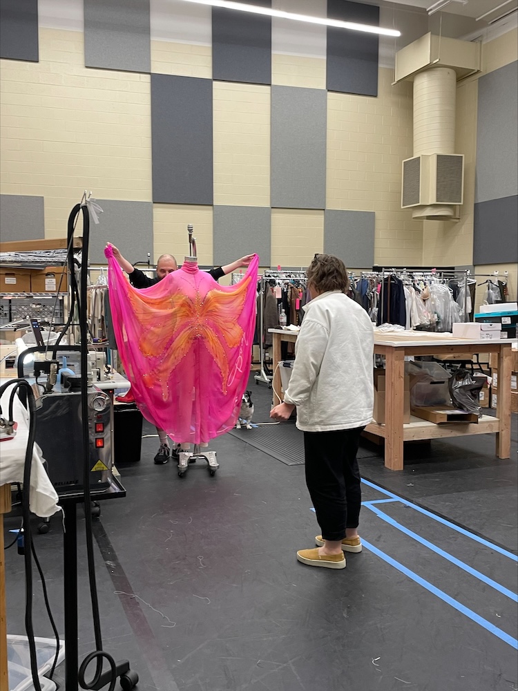 Margo in the costume room