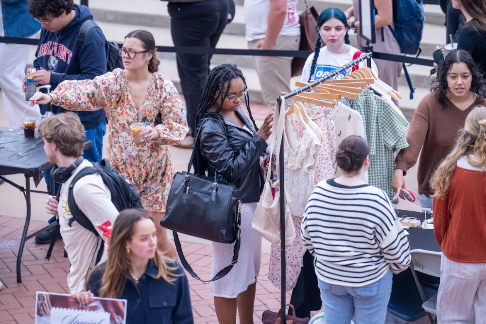People at outdoor market