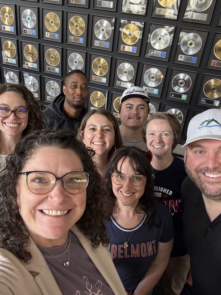 group selfie at the Hall of Fame