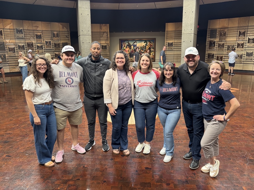 MMME students pose for group photo at the Country Music Hall of Fame