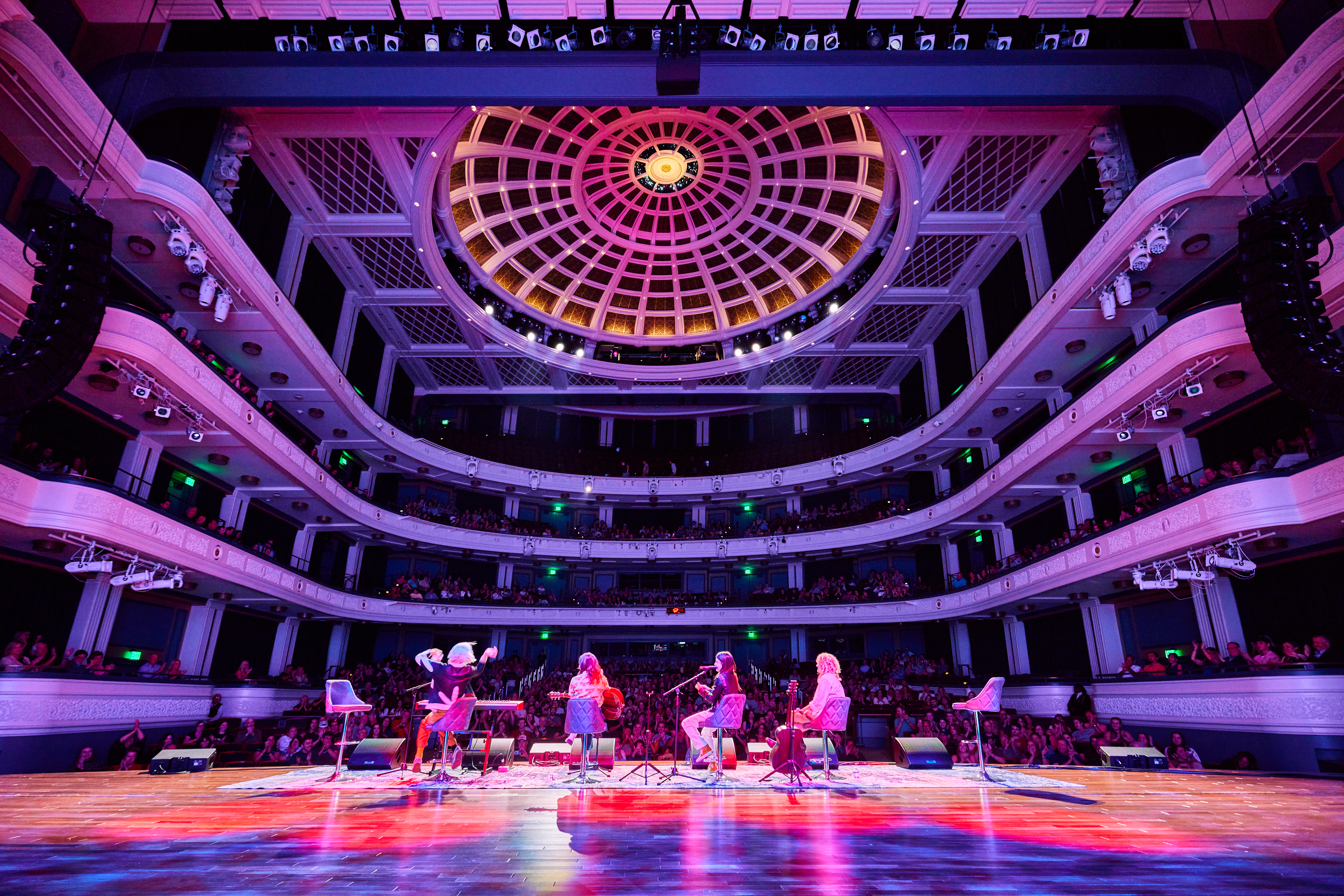 Belmont students perform at the Fisher Center for the Performing Arts facing out towards the audience