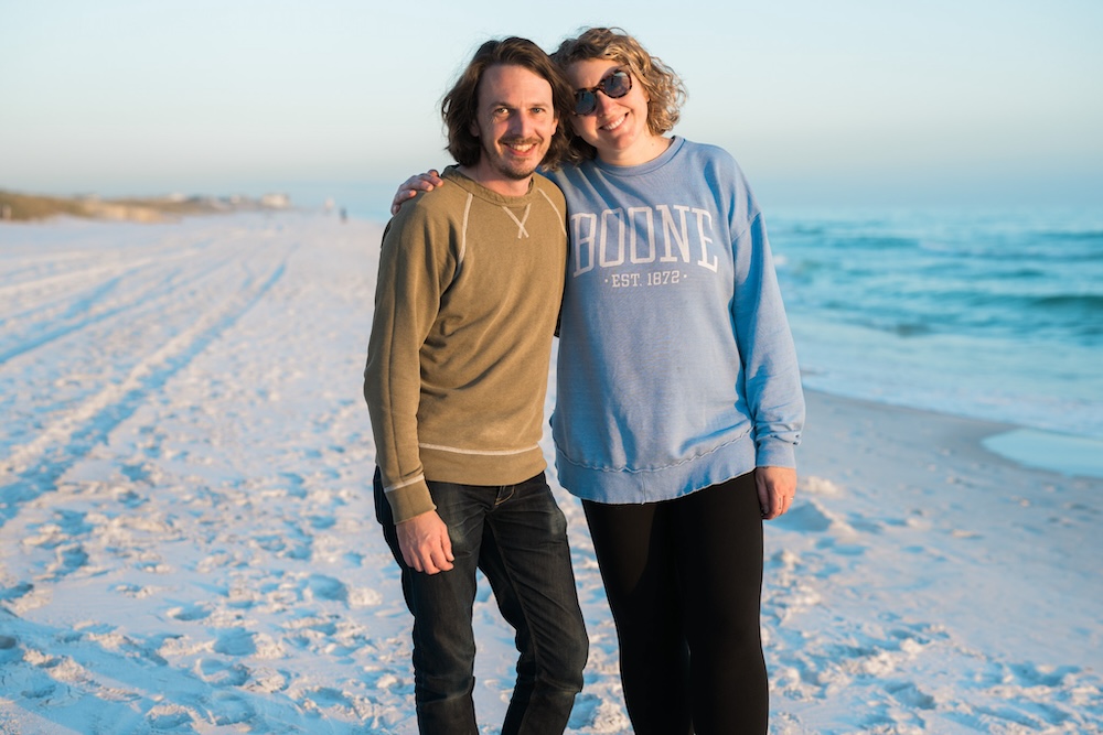 Nick and Kati Bumgardner on the beach