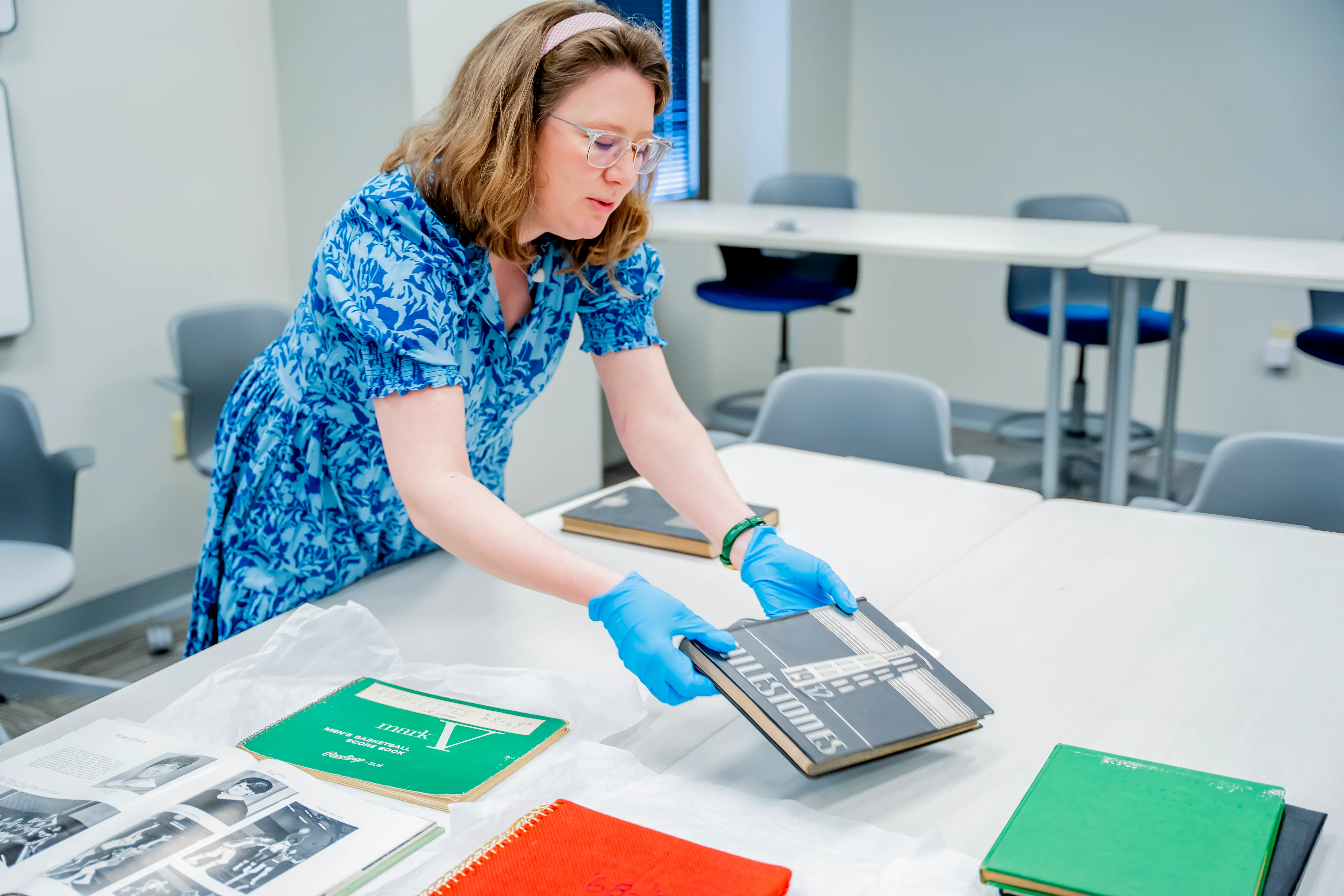 Archivist at the Women's intramural sports talk