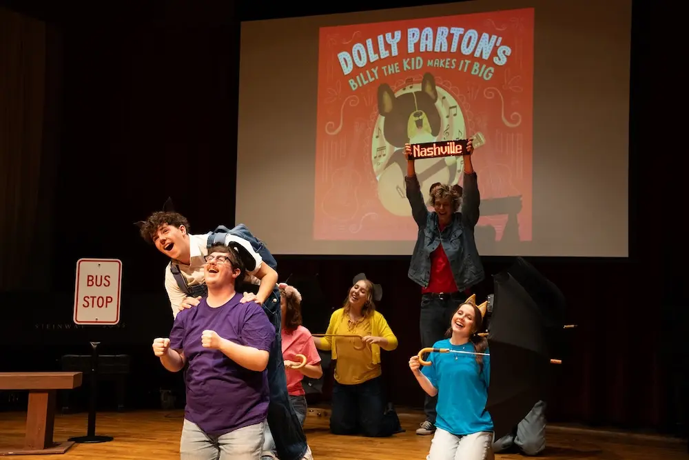 the group of performers acting