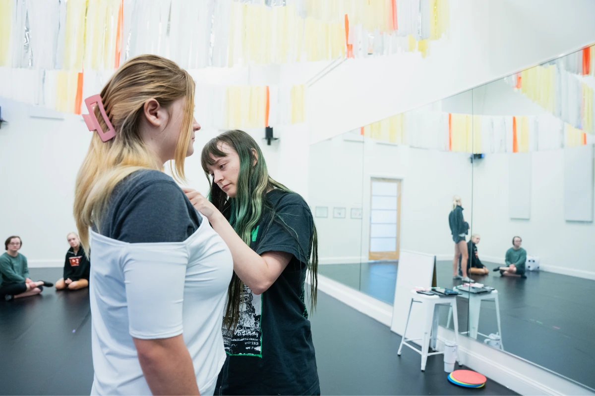Fashion students work with dancers at Move Inclusive