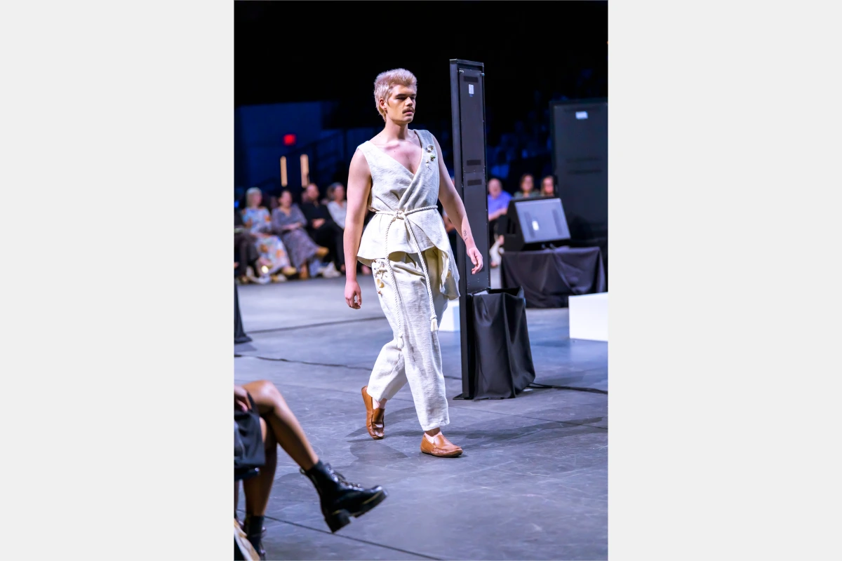 Model walks in show